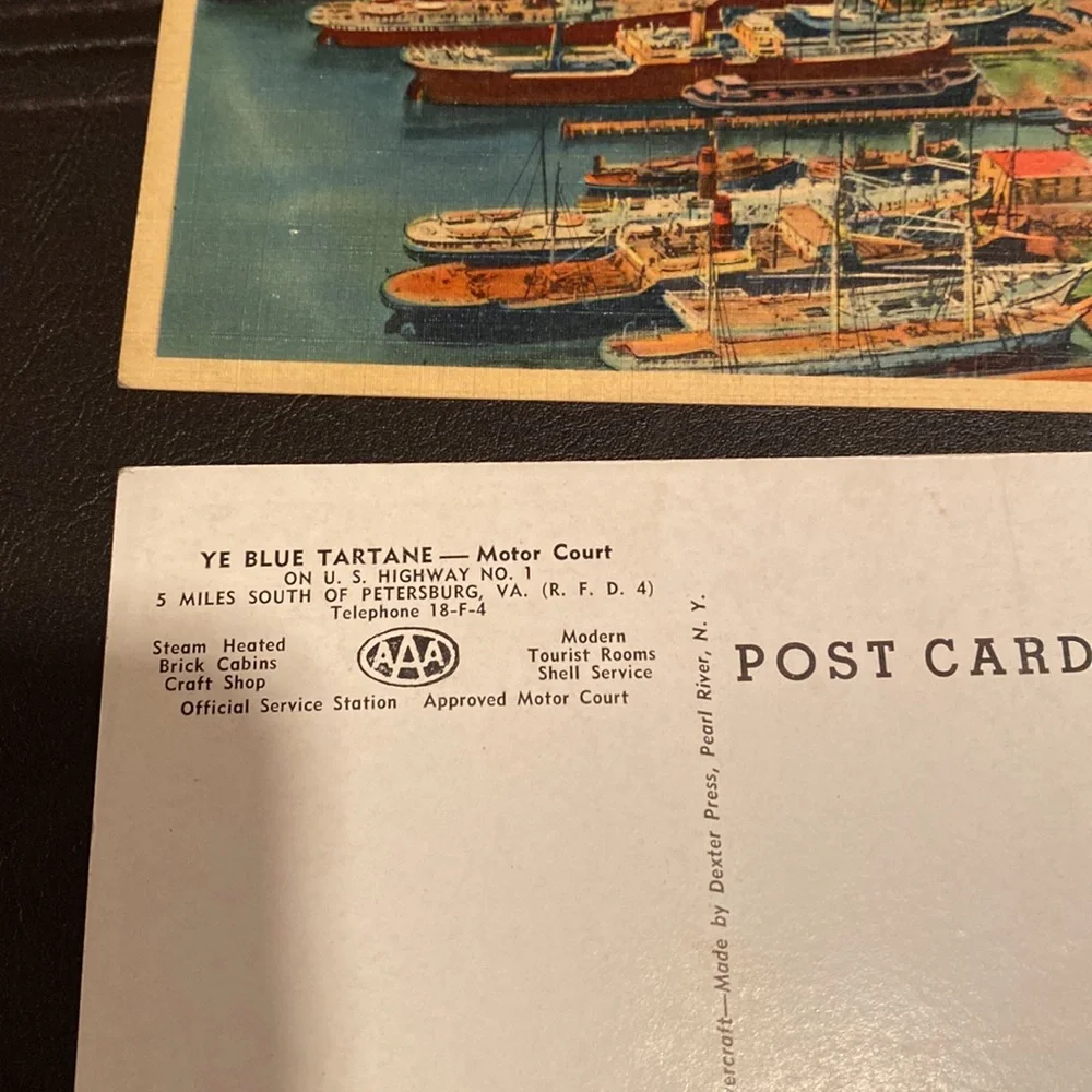 6 Beautiful vintage postcards of Virginia linen finish means from 1940’s